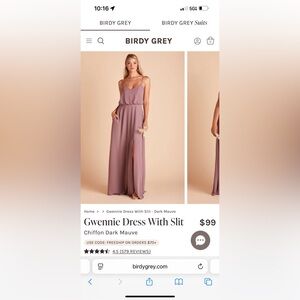 Birdy Grey Mauve Dress